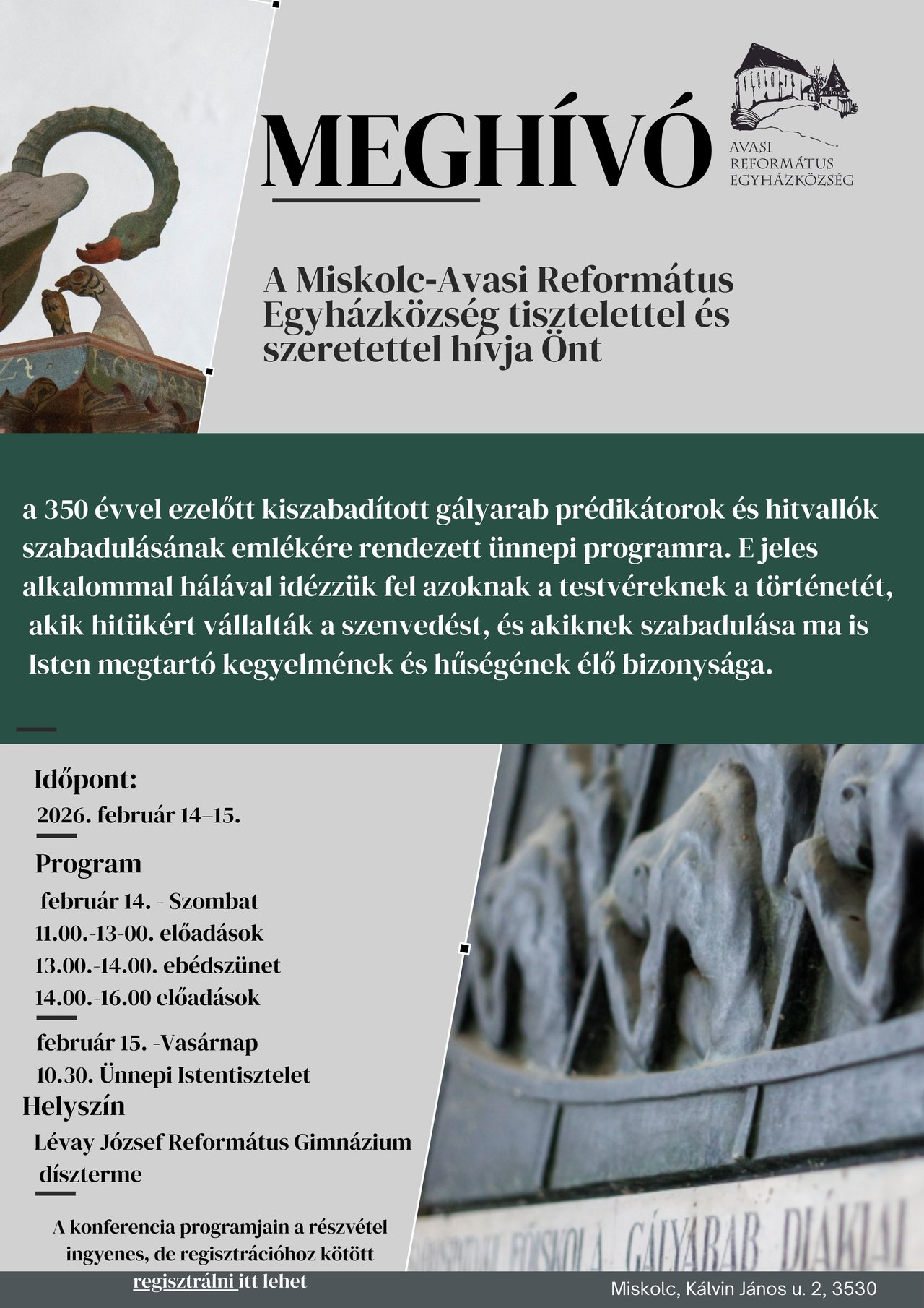 Meghívó regisztrációval