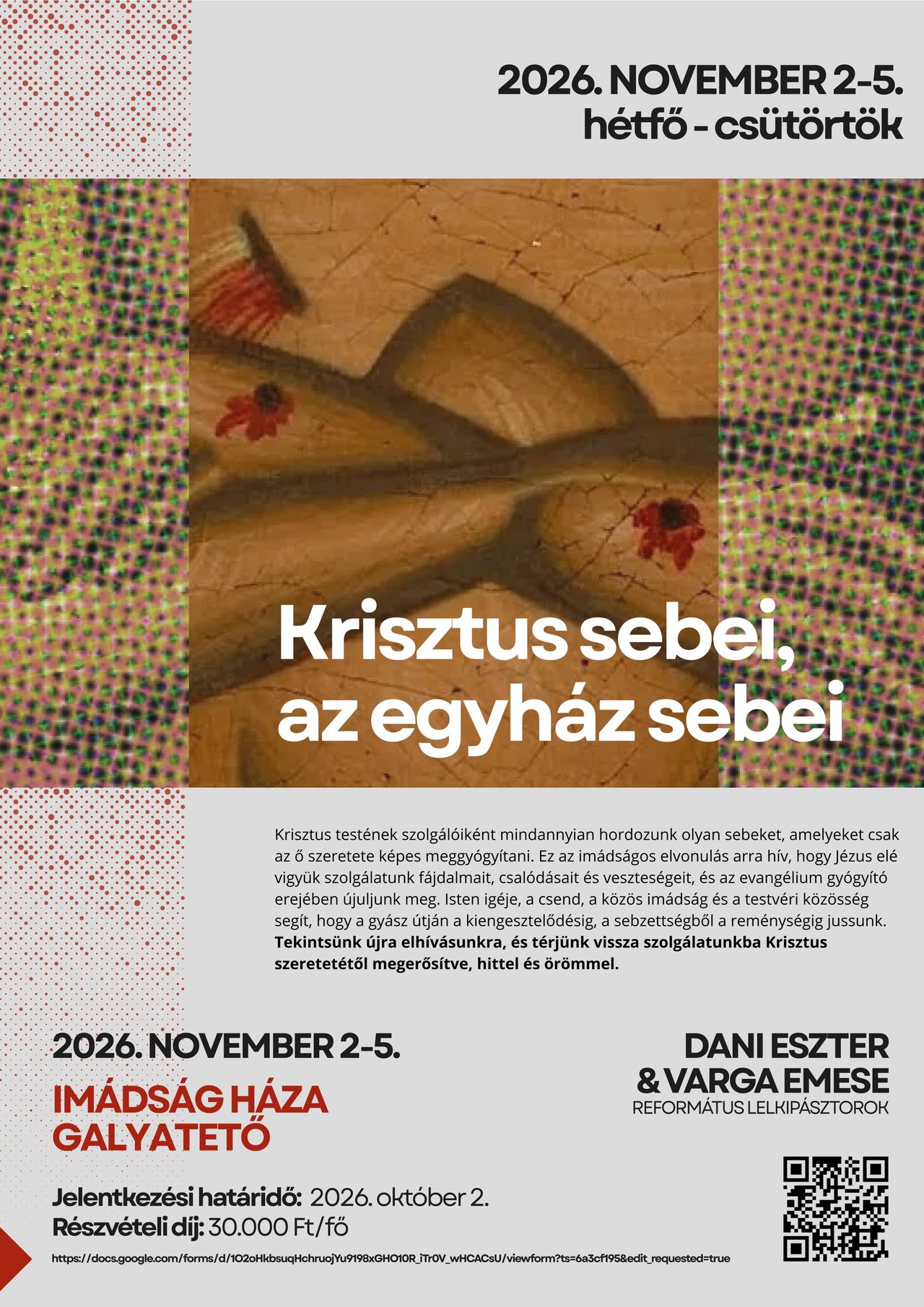 krisztus sebei elvonulás